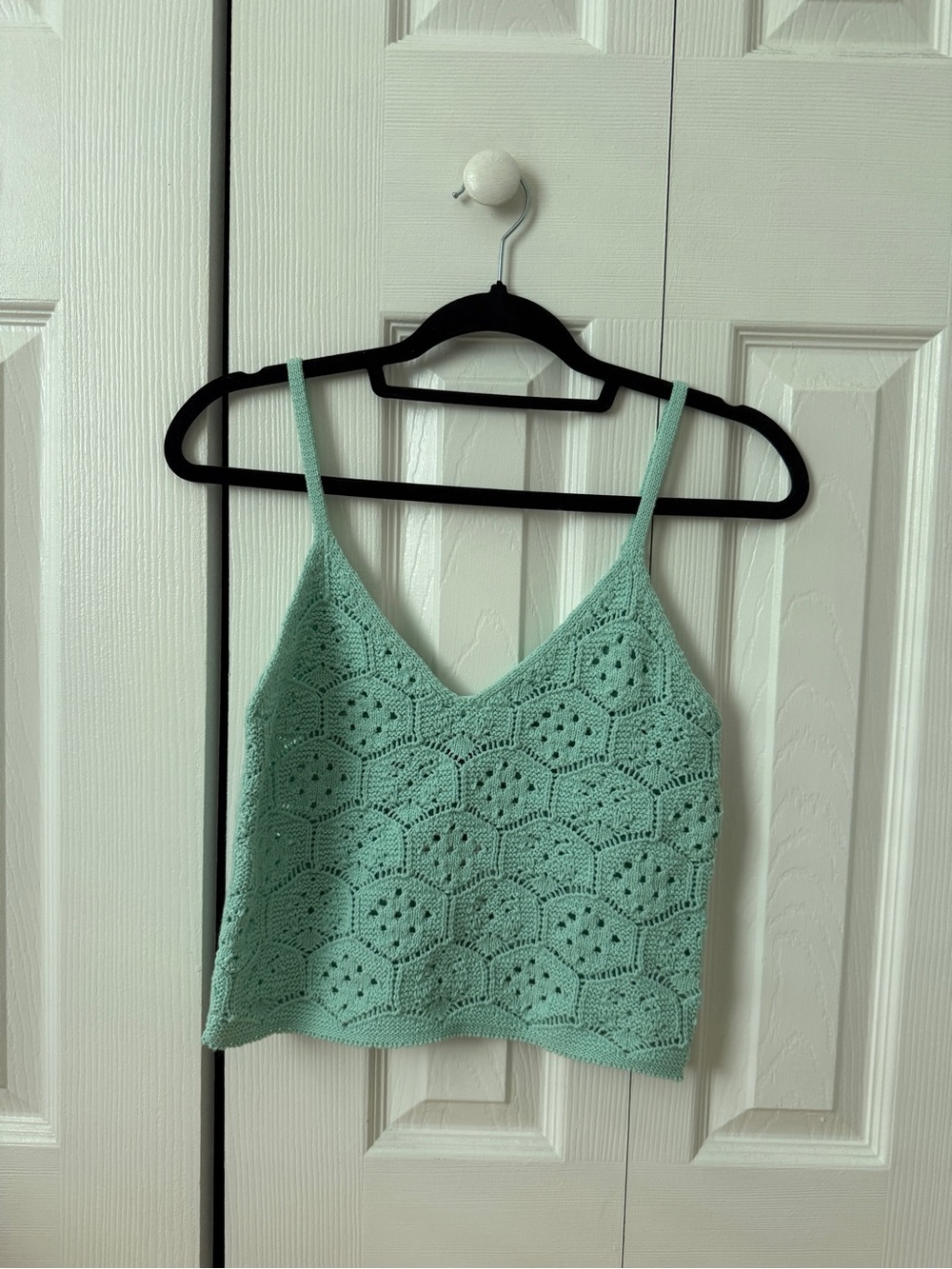 American Eagle Outfitters Mint Crochet V-Neck Camisole